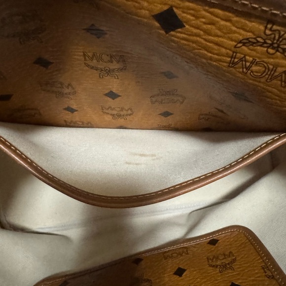 MCM Cognac and Black Logo Tote - Picture 7 of 7